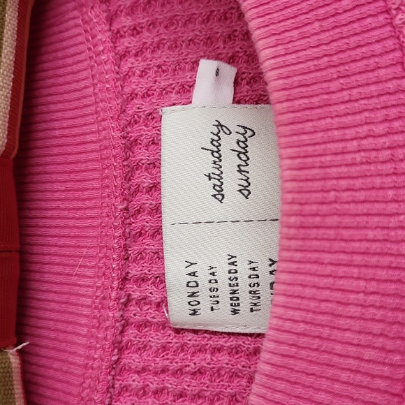Anthropologie Saturday Sunday Thermal Top - Pink - S - LAST CHANCE DONATING SOON - Picture 3 of 9